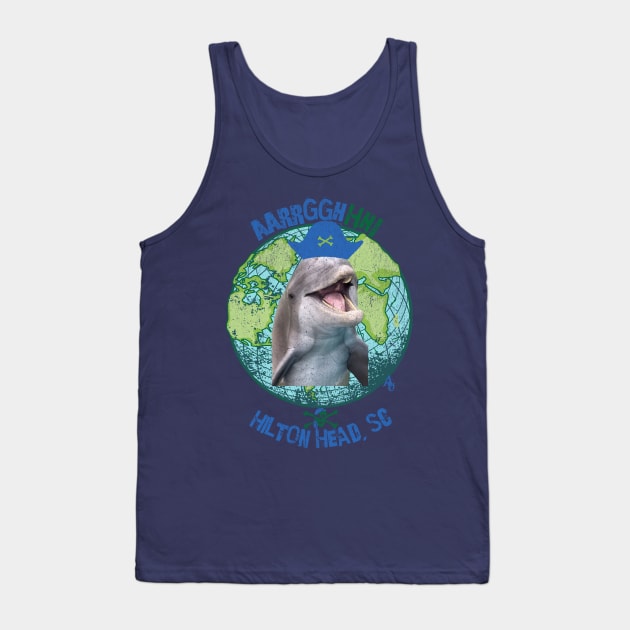 Hilton Head Island Dolphin Tank Top by anarchyunion